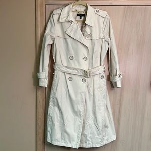 Talbots Cream Trench Rain Coat